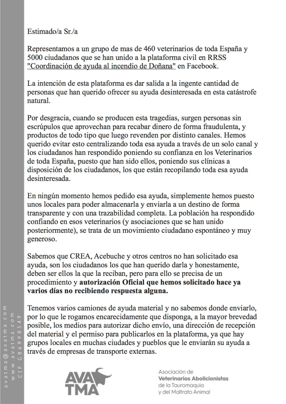 peticion ayuda de AVATMA1